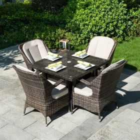 Direct Wicker Malachi Patio Wicker 5 Piece Square Dining Set