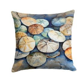 Sand Dollars Throw Pillow Machine Washable, Indoor Outdoor Decorative Pillow for Couch, Bed or Patio, 14Hx14W (Default: Default)