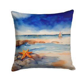 Starfish Throw Pillow Machine Washable, Indoor Outdoor Decorative Pillow for Couch, Bed or Patio, 14Hx14W (Default: Default)