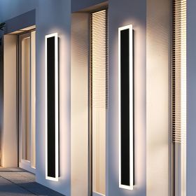 Exterior Wall Lights for House 2 Pack 60 Inch Long Strip Modern Outdoor Light Wall Fixture Sconce, Dimmable Outside Linear Exterior Lights (size: 60inch)